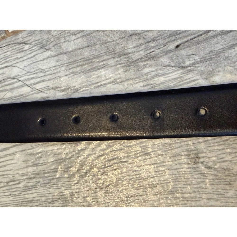Genuine Italian Leather USA 1107-001 Dress Belt Mens 40 Black Handcrafted NWOT‎